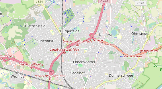 physical therapy on map