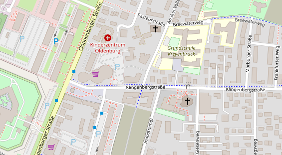 Physiotherapie auf Satellitenbild