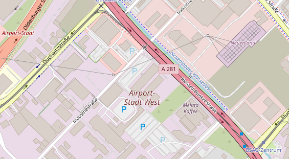 Physiotherapie auf Satellitenbild