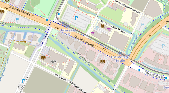 Physiotherapie auf Satellitenbild