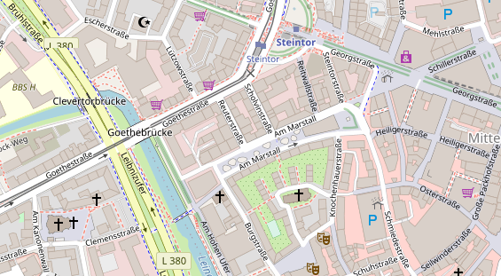 Physiotherapie auf Satellitenbild