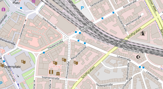 Physiotherapie auf Satellitenbild