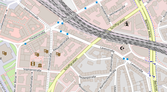 Physiotherapie auf Satellitenbild