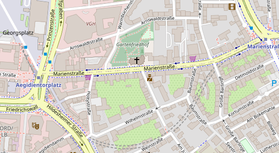 Physiotherapie auf Satellitenbild