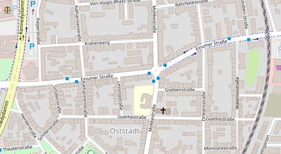 Physiotherapie auf Satellitenbild