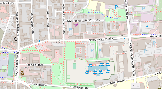 Physiotherapie auf Satellitenbild