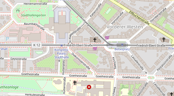 Physiotherapie auf Satellitenbild