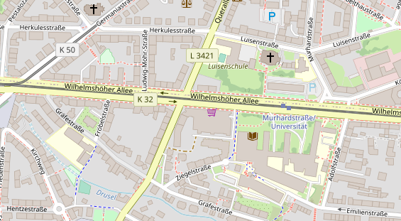 Physiotherapie auf Satellitenbild