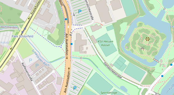 Physiotherapie auf Satellitenbild