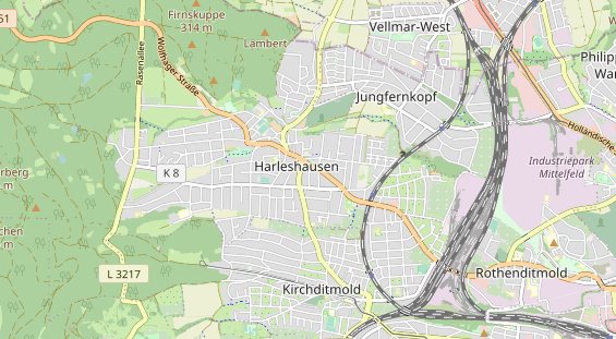 physical therapy on map