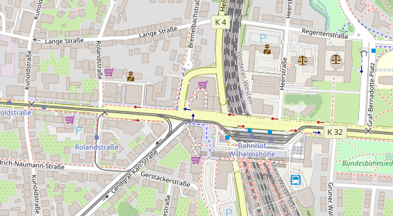 Physiotherapie auf Satellitenbild