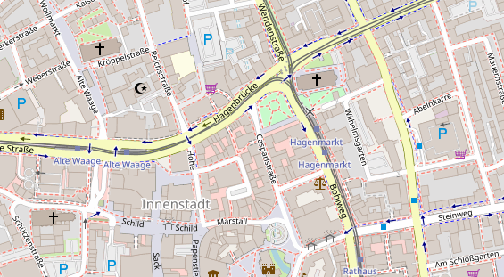 Physiotherapie auf Satellitenbild