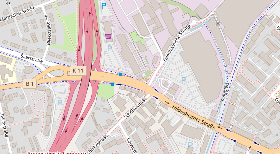 Physiotherapie auf Satellitenbild