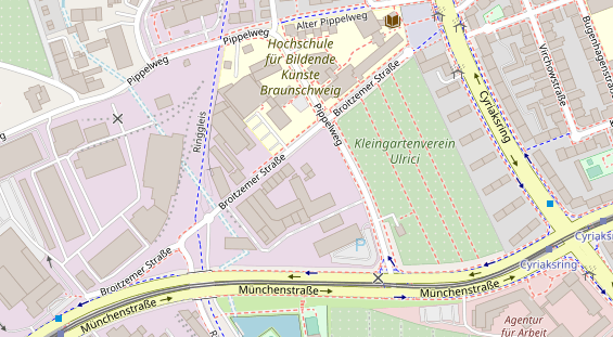 Physiotherapie auf Satellitenbild