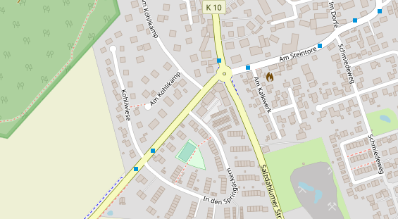 Physiotherapie auf Satellitenbild