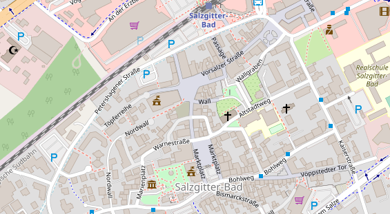 Physiotherapie auf Satellitenbild