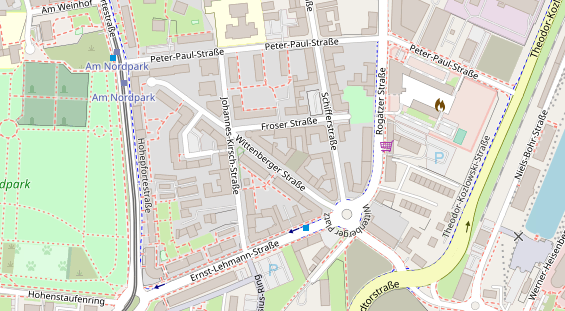 Physiotherapie auf Satellitenbild