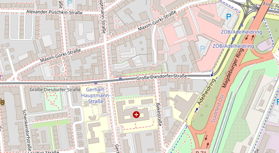 Physiotherapie auf Satellitenbild