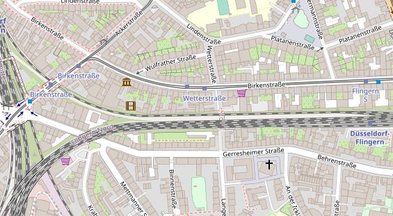 Physiotherapie auf Satellitenbild