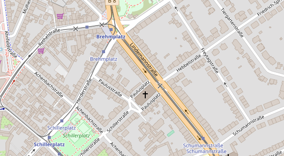 Physiotherapie auf Satellitenbild