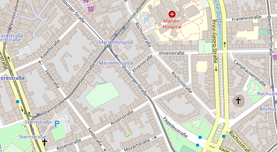 Physiotherapie auf Satellitenbild