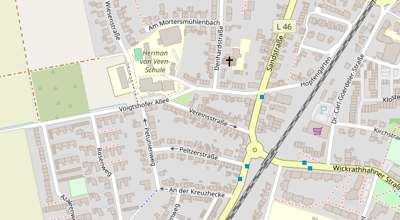 Physiotherapie auf Satellitenbild