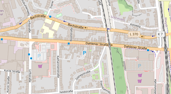 Physiotherapie auf Satellitenbild