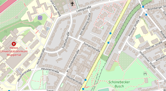 Physiotherapie auf Satellitenbild