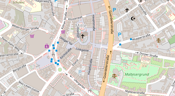 Physiotherapie auf Satellitenbild