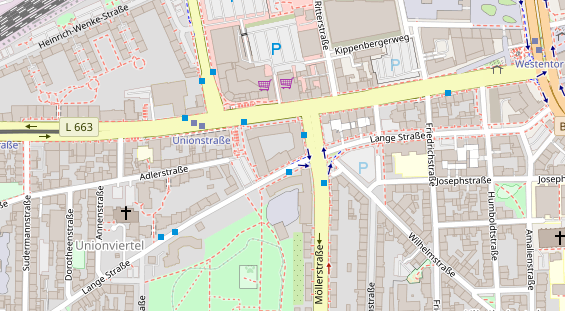 Physiotherapie auf Satellitenbild