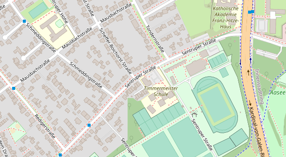 Physiotherapie auf Satellitenbild