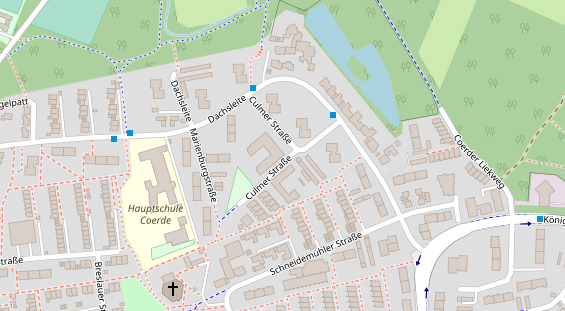 Physiotherapie auf Satellitenbild