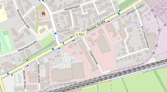 Physiotherapie auf Satellitenbild