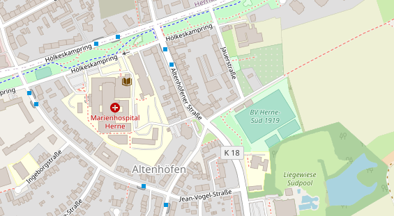 Physiotherapie auf Satellitenbild