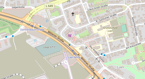 Physiotherapie auf Satellitenbild