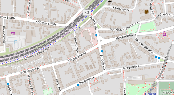 Physiotherapie auf Satellitenbild