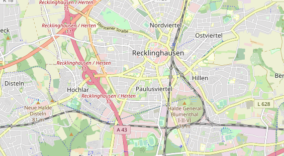 physical therapy on map