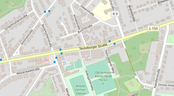 Physiotherapie auf Satellitenbild