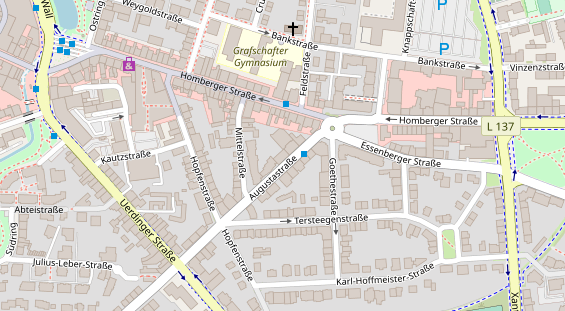 Physiotherapie auf Satellitenbild