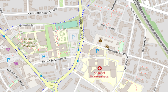 Physiotherapie auf Satellitenbild