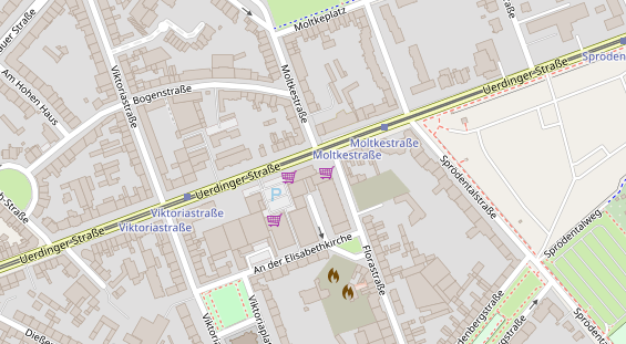 Physiotherapie auf Satellitenbild