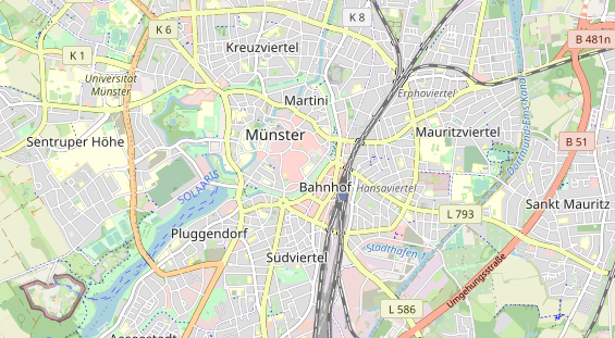 physical therapy on map