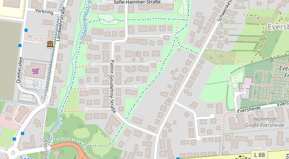 Physiotherapie auf Satellitenbild