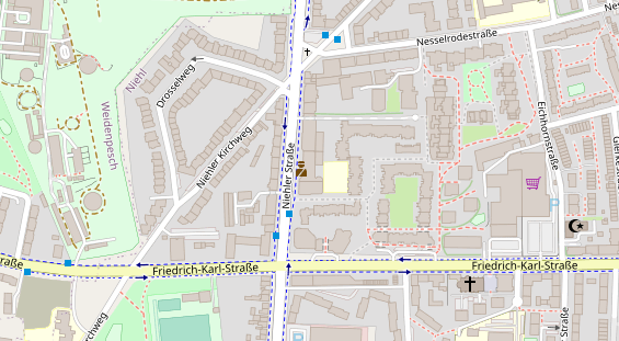 Physiotherapie auf Satellitenbild