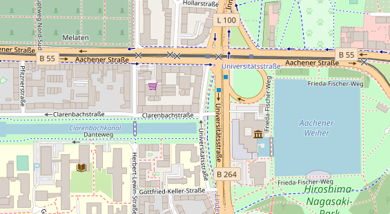 Physiotherapie auf Satellitenbild