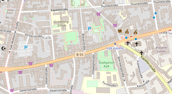 Physiotherapie auf Satellitenbild