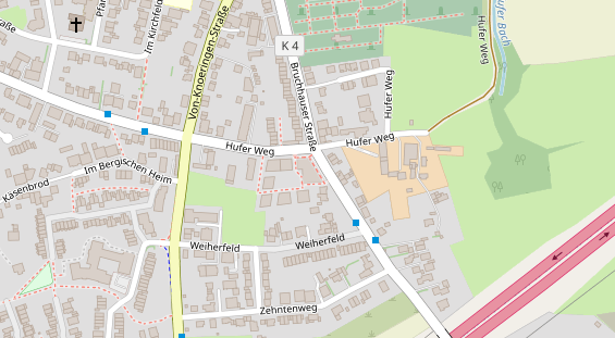 Physiotherapie auf Satellitenbild