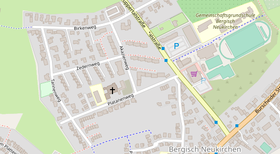 Physiotherapie auf Satellitenbild