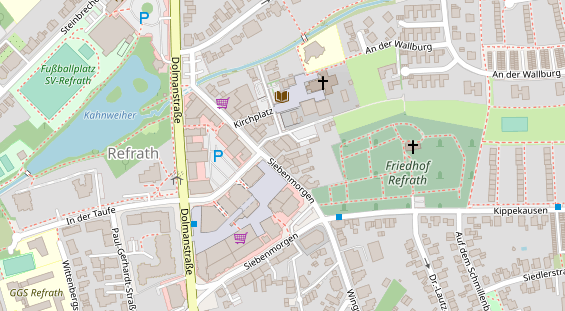 Physiotherapie auf Satellitenbild