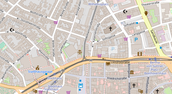 Physiotherapie auf Satellitenbild